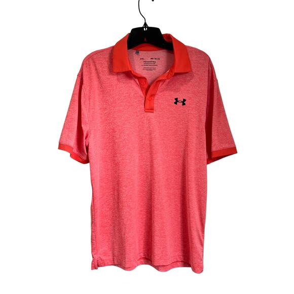 Under Armour Men's The Playoff Polo Bright Orange Sz M - Picture 1 of 7